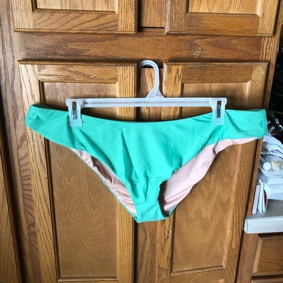 NWT J Crew Eco New Elle High Leg Bikini Bottom Green - 2X - Picture 1 of 9